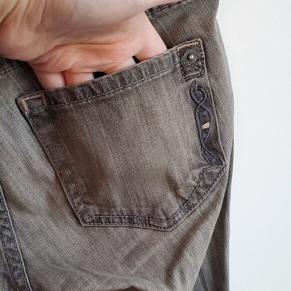 Genetic Denim The Kyle Silver Cropped Jeans Size 25 ~ Edgy Grunge Streetwear - Picture 10 of 16